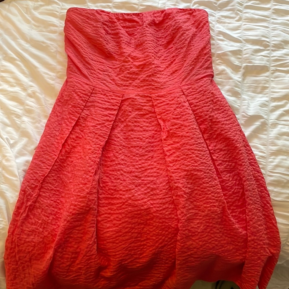 J. Crew textured cotton strapless dress